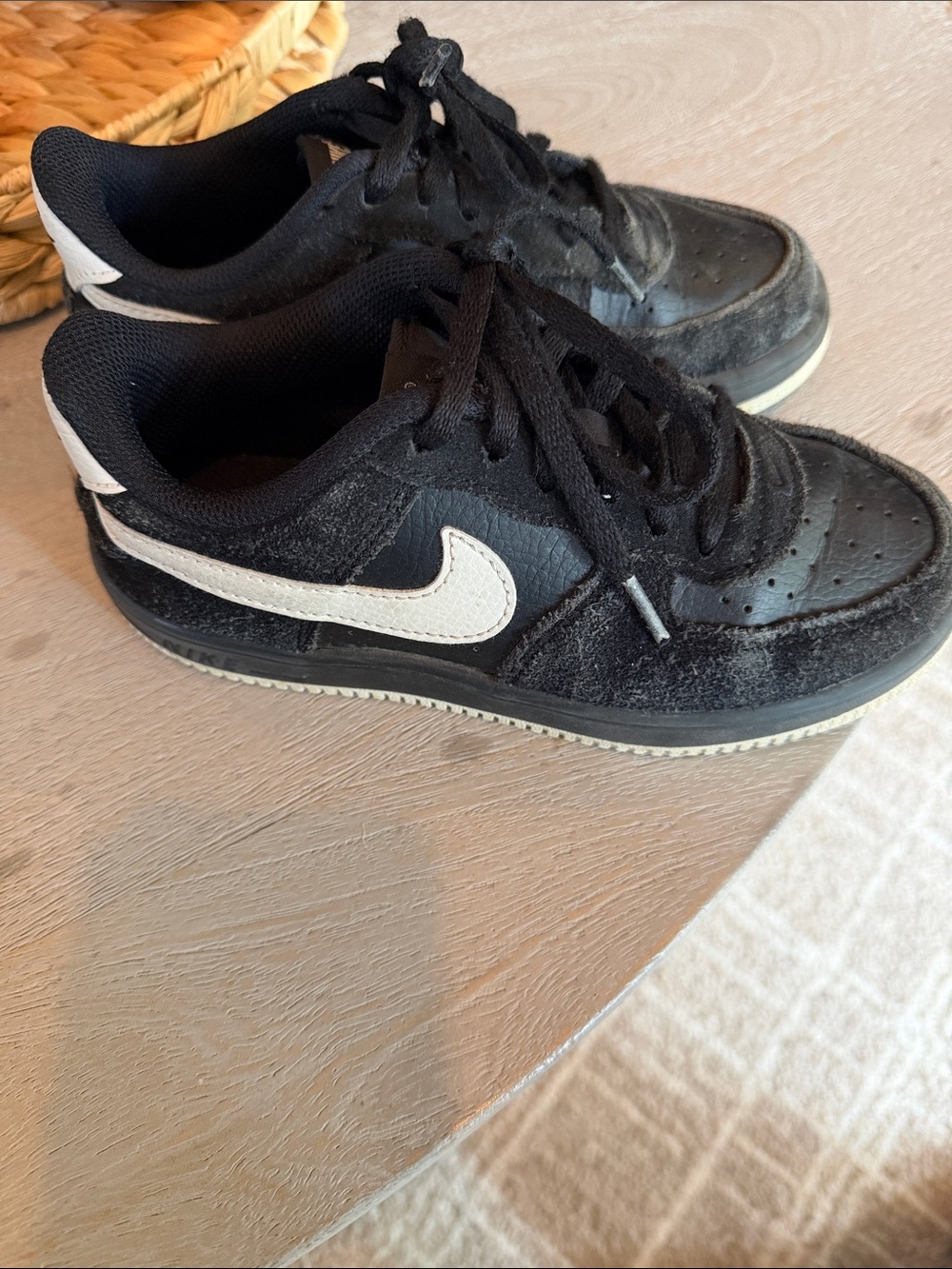 Nike Kids Black and White Low-Top Sneakers